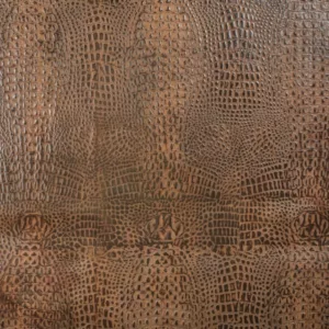 Caiman Umber upholstery fabric swatch