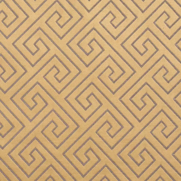 Charlotte Fabrics D176 Gold Greek Key upholstery fabric swatch for sample-first furniture planning