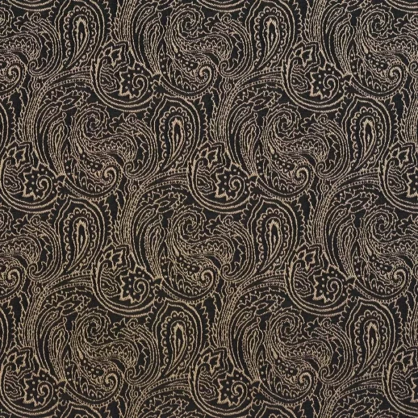 Charlotte Fabrics 2633 Onyx/Paisley upholstery fabric swatch for sample-first furniture planning