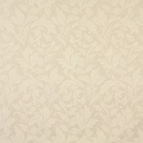 Charlotte Fabrics 6605 Ivory/Leaf upholstery fabric swatch for sample-first furniture planning