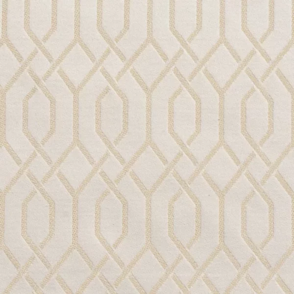 Charlotte Fabrics D188 Ivory Lattice upholstery fabric swatch for sample-first furniture planning