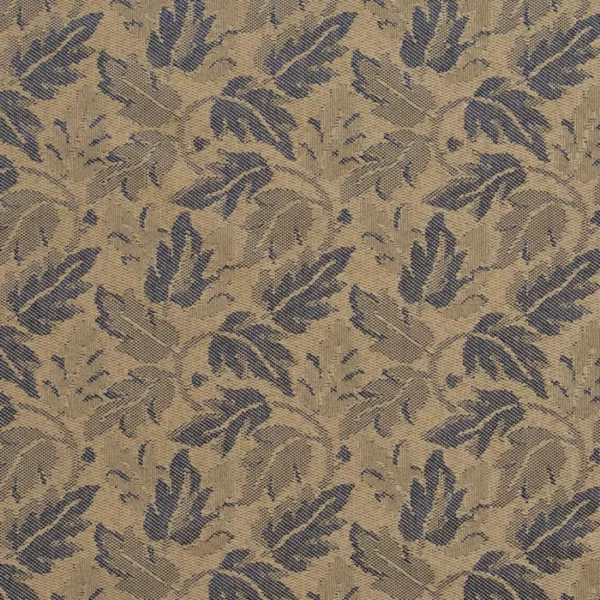 Charlotte Fabrics 6702 Denim/Leaf upholstery fabric swatch for sample-first furniture planning