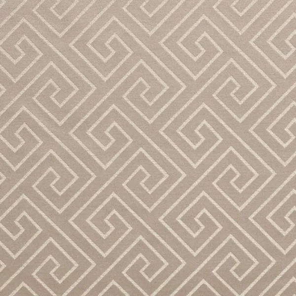 Charlotte Fabrics D175 Taupe Greek Key upholstery fabric swatch for sample-first furniture planning