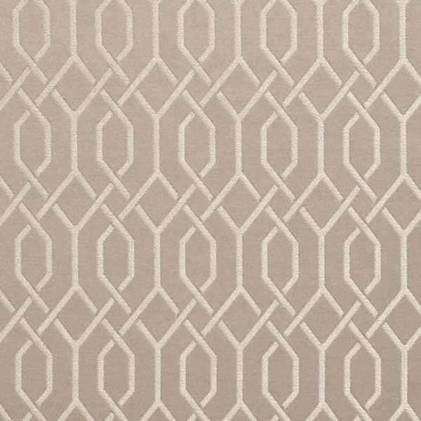 Charlotte Fabrics D185 Taupe Lattice upholstery fabric swatch for sample-first furniture planning