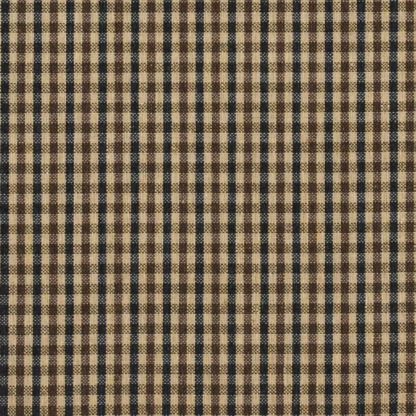 Charlotte Fabrics 5817 Espresso Check upholstery fabric swatch for sample-first furniture planning