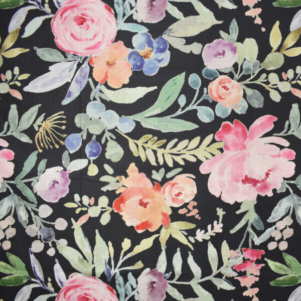 Greenhouse Fabrics F2365 Black upholstery fabric swatch for sample-first furniture planning