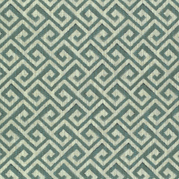 Greenhouse Fabrics F2417 Aqua upholstery fabric swatch for sample-first furniture planning