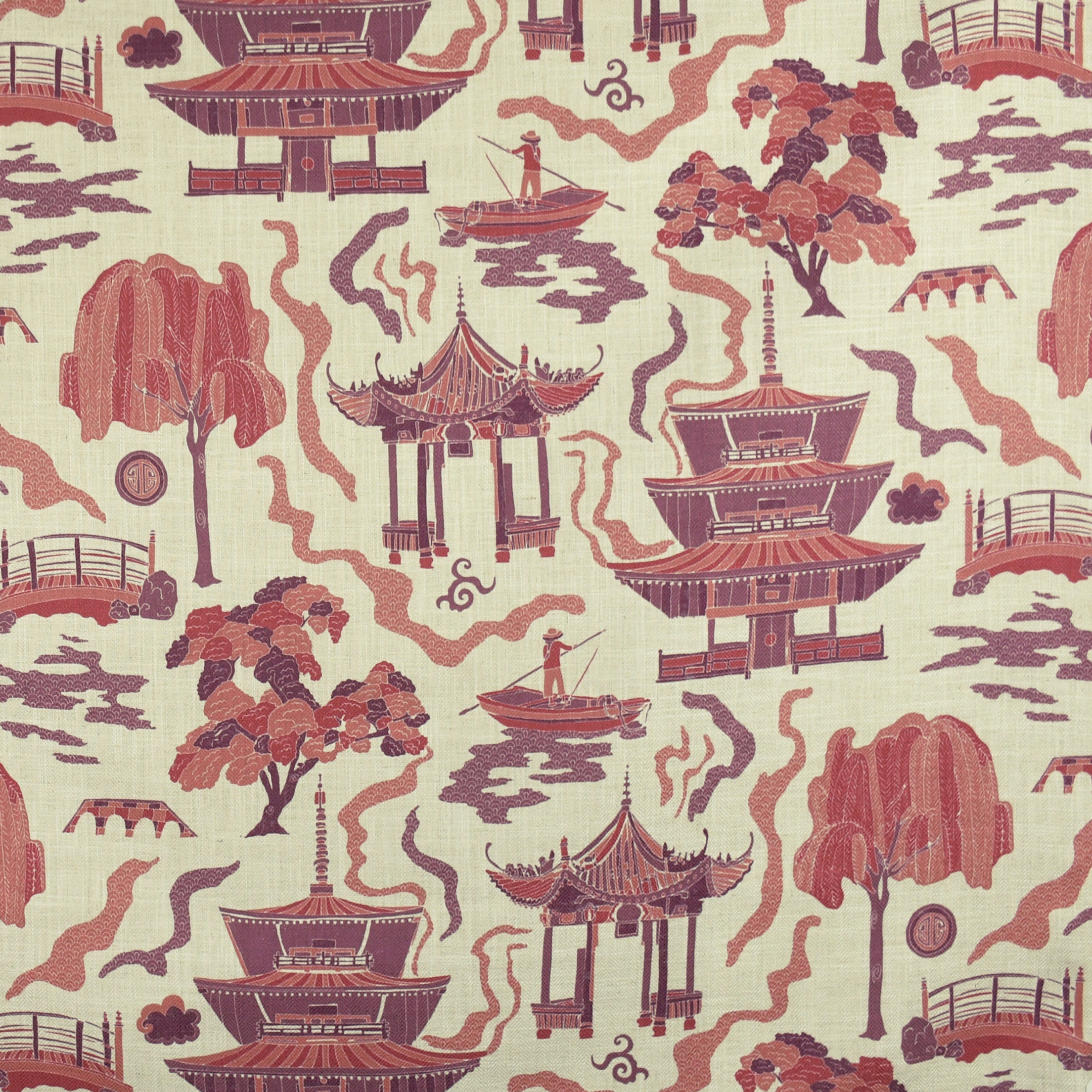 Pink upholstery fabric