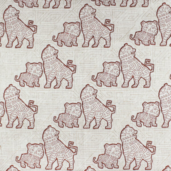 Red upholstery fabric