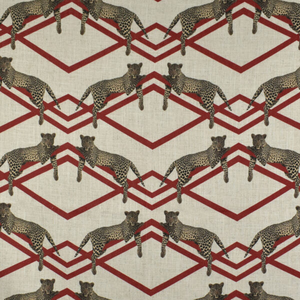 Red upholstery fabric
