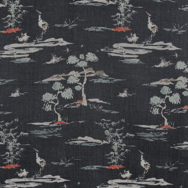 Greenhouse Fabrics F2847 Black upholstery fabric swatch for sample-first furniture planning
