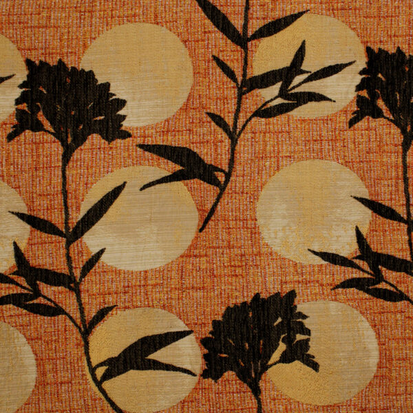 Orange upholstery fabric
