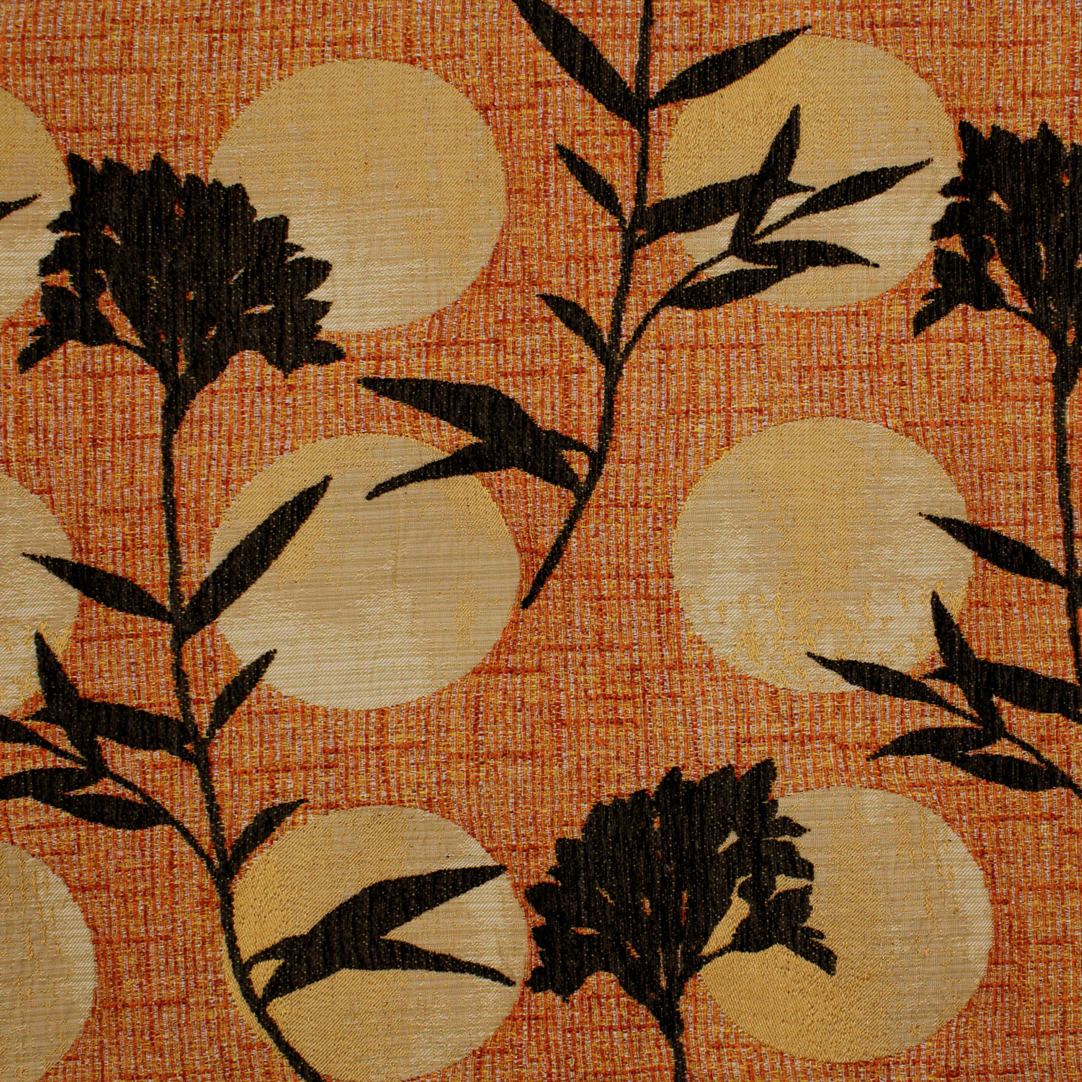 Orange upholstery fabric