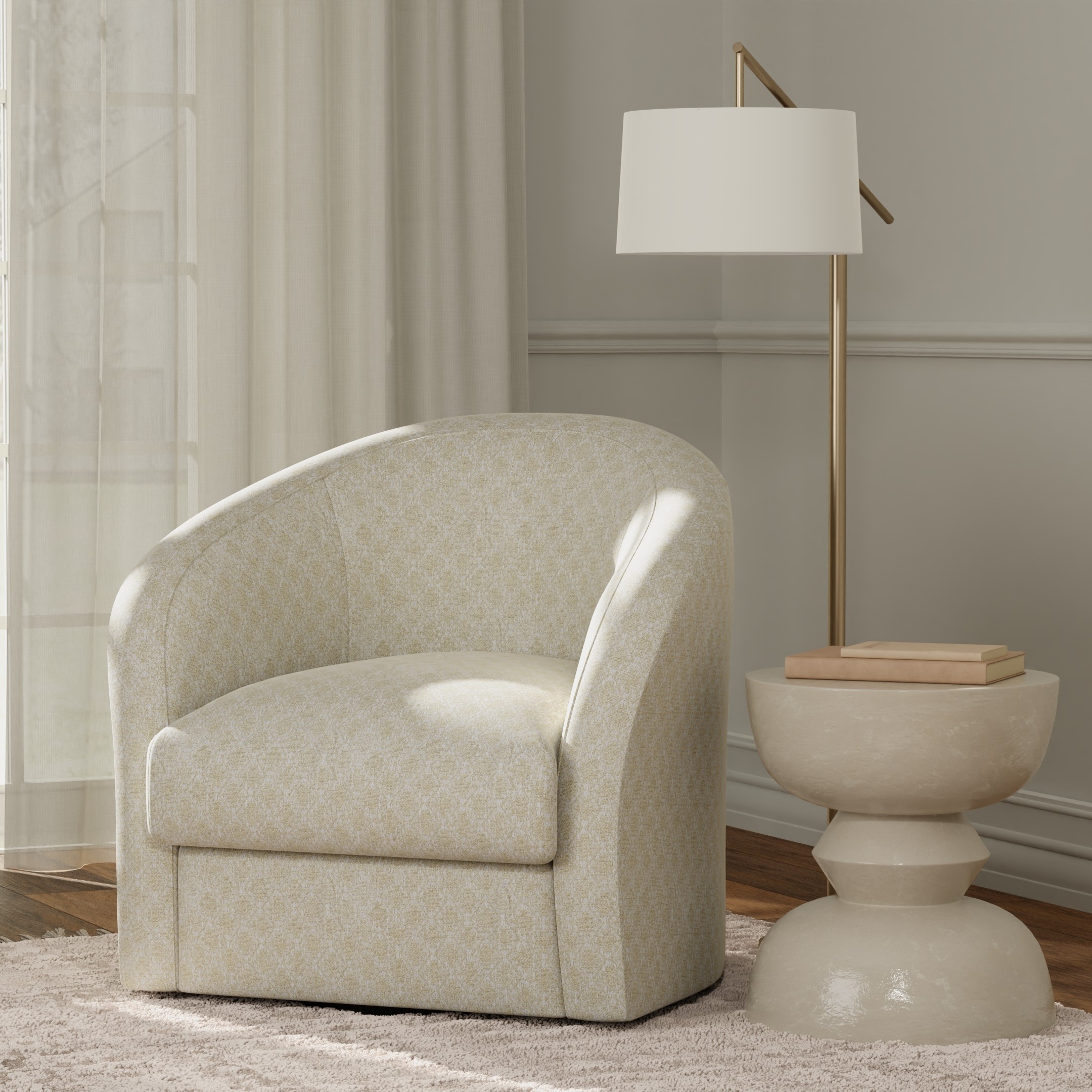 Neutral upholstery fabric