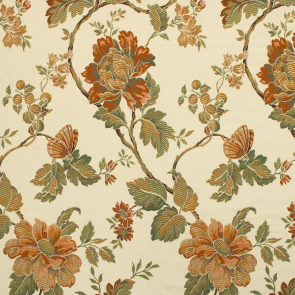 Orange upholstery fabric