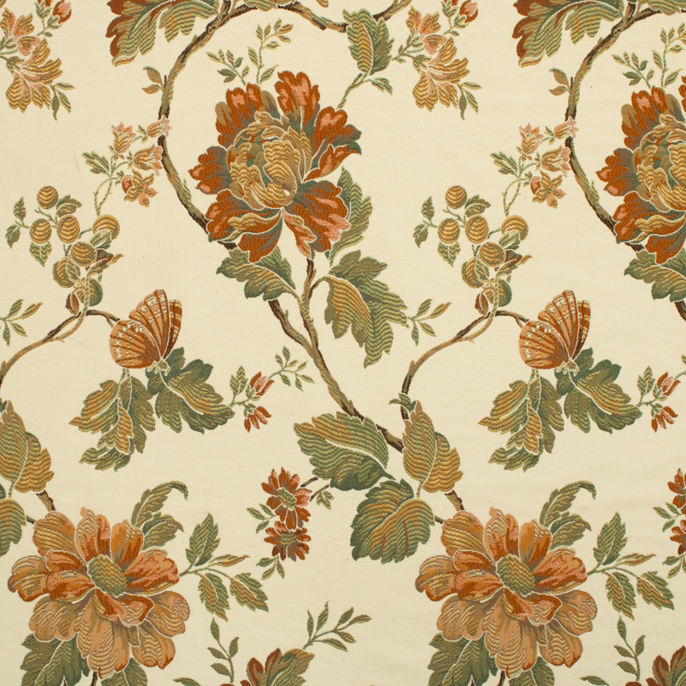 Orange upholstery fabric
