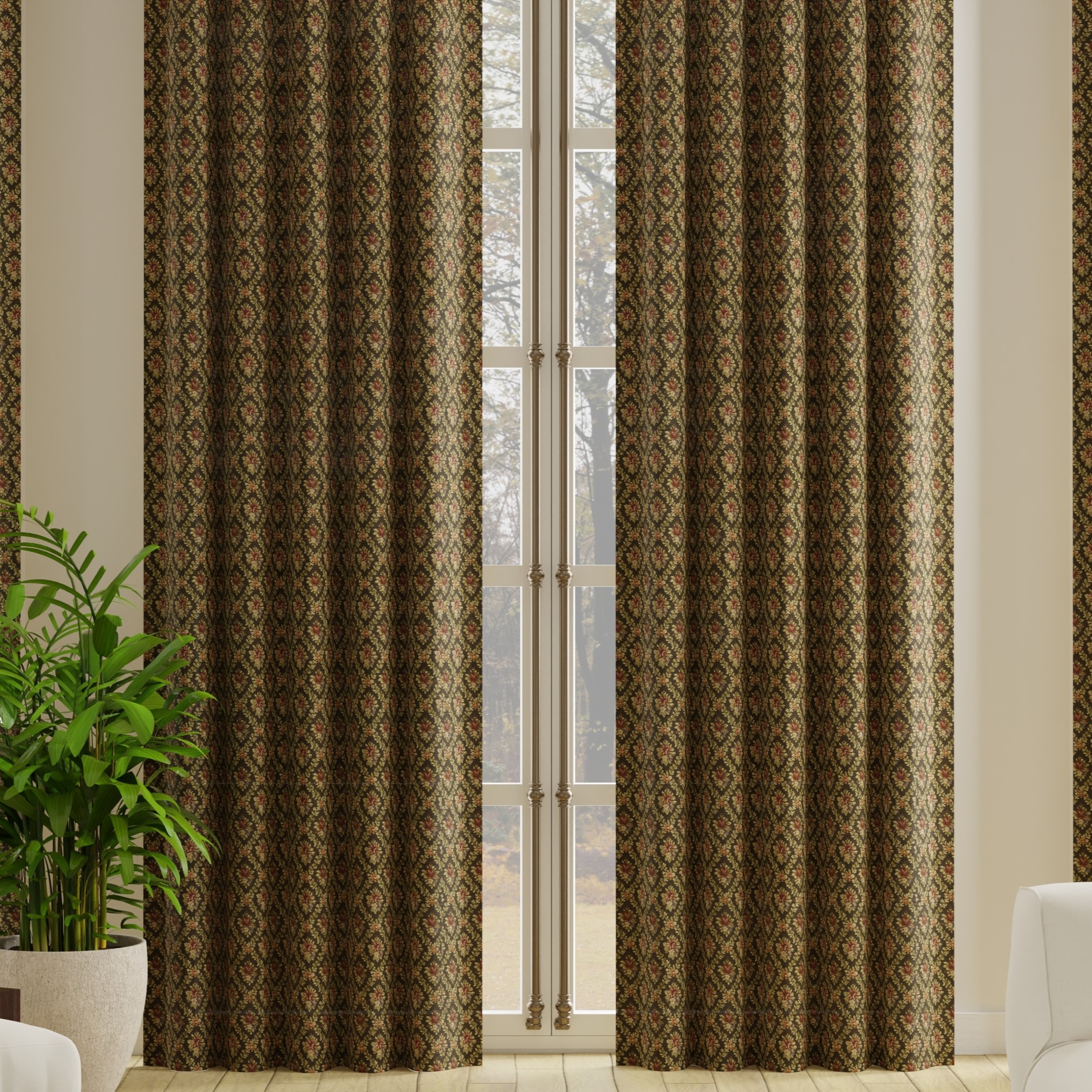 Green upholstery fabric