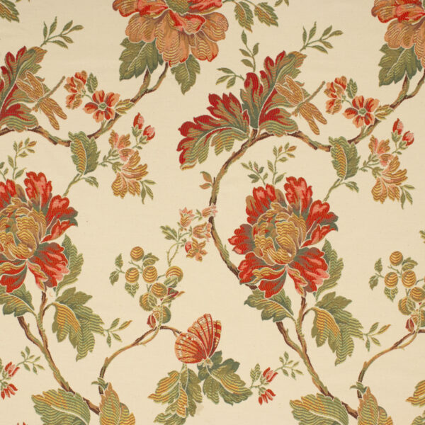 Red upholstery fabric