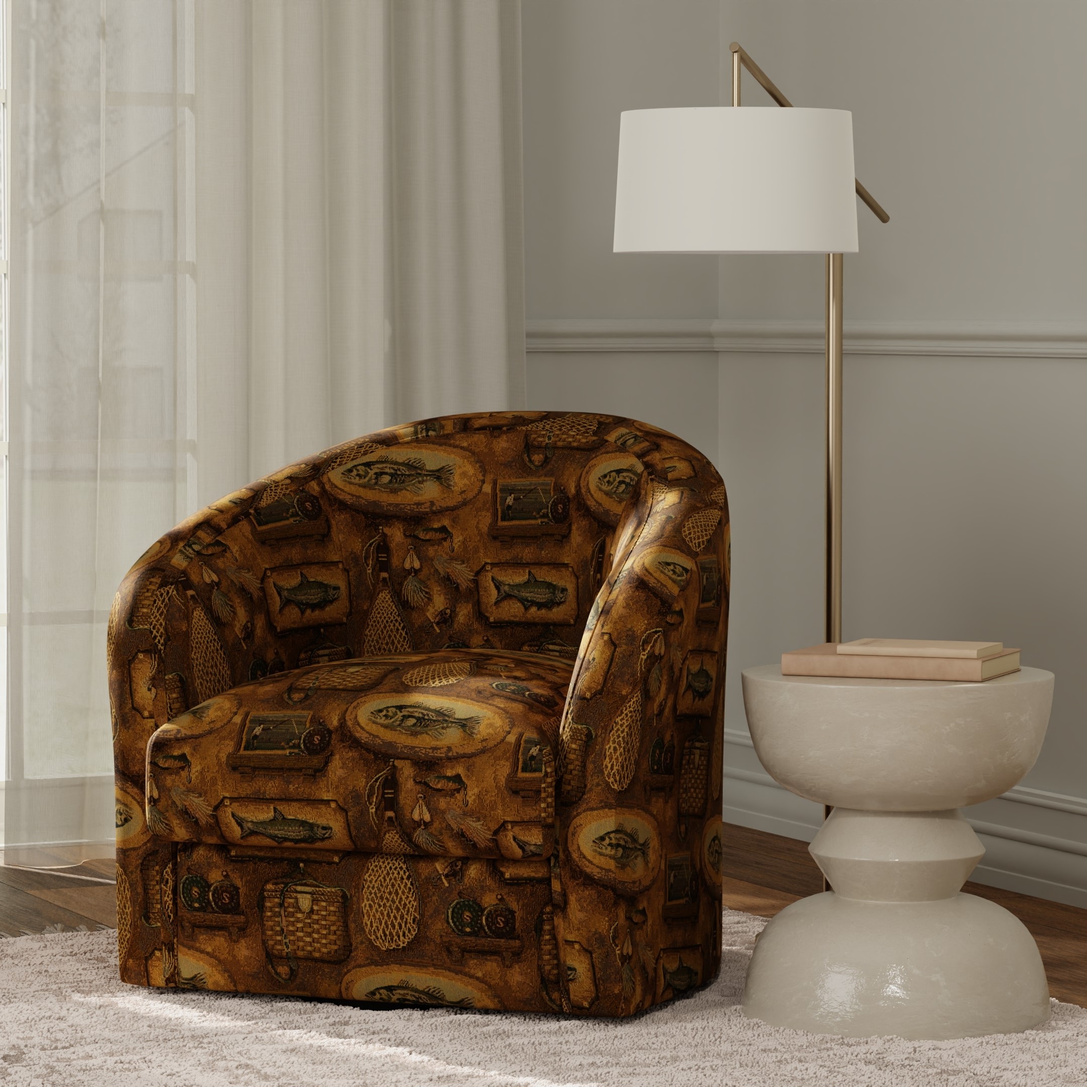 Brown upholstery fabric