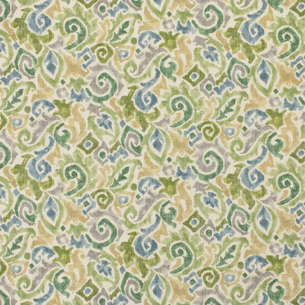 Green upholstery fabric