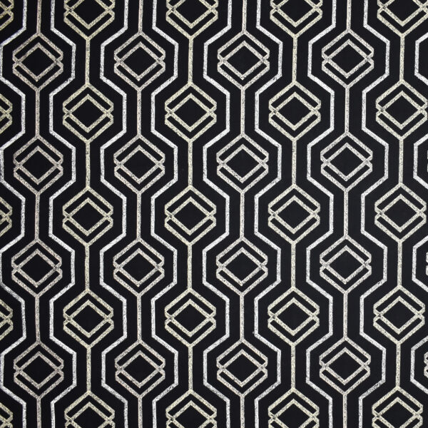 Greenhouse Fabrics S1899 Black/Tan upholstery fabric swatch for sample-first furniture planning
