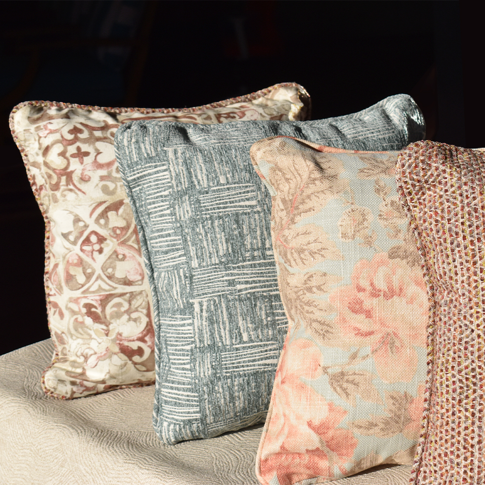 Orange upholstery fabric