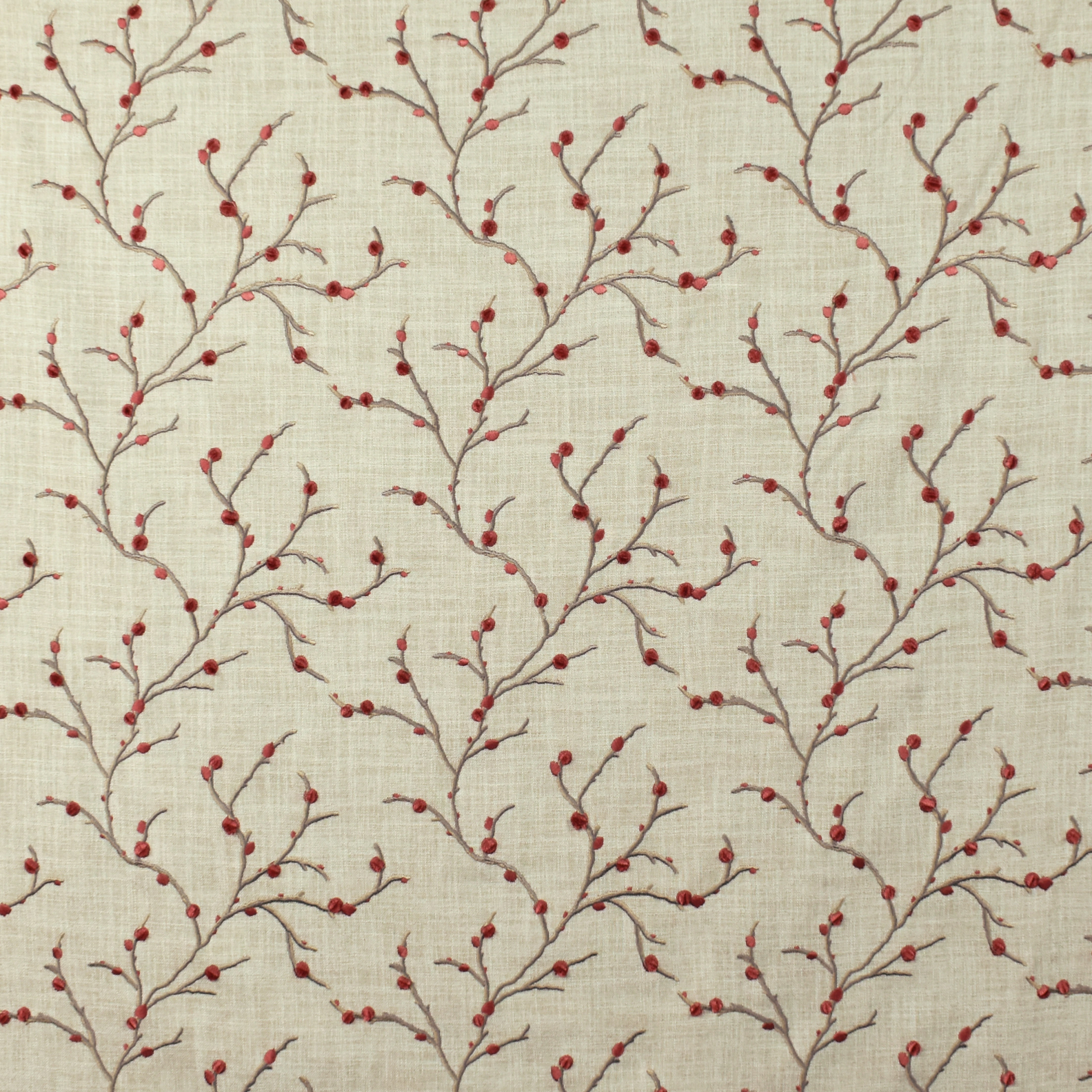 Red upholstery fabric
