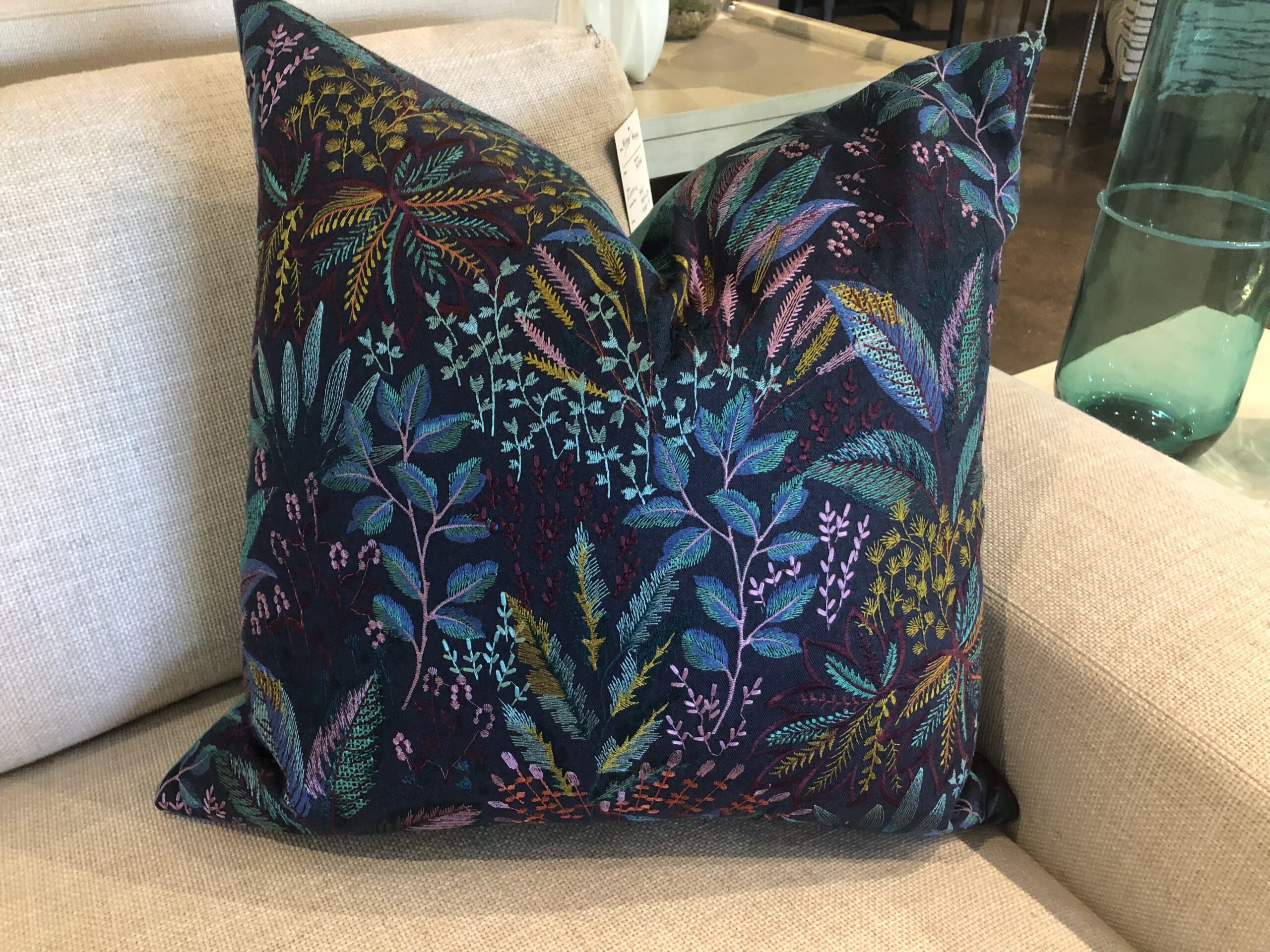 Blue upholstery fabric