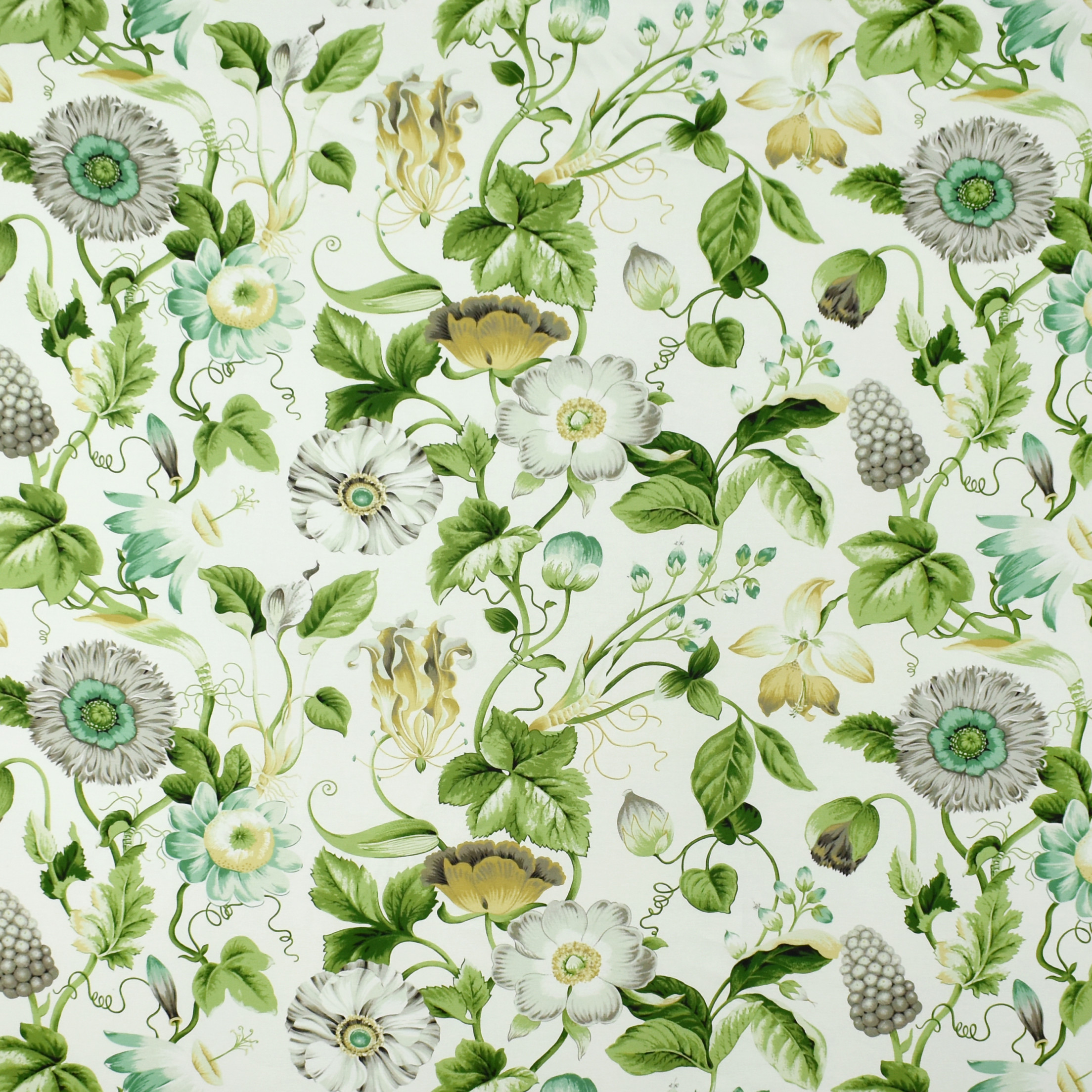 Green upholstery fabric