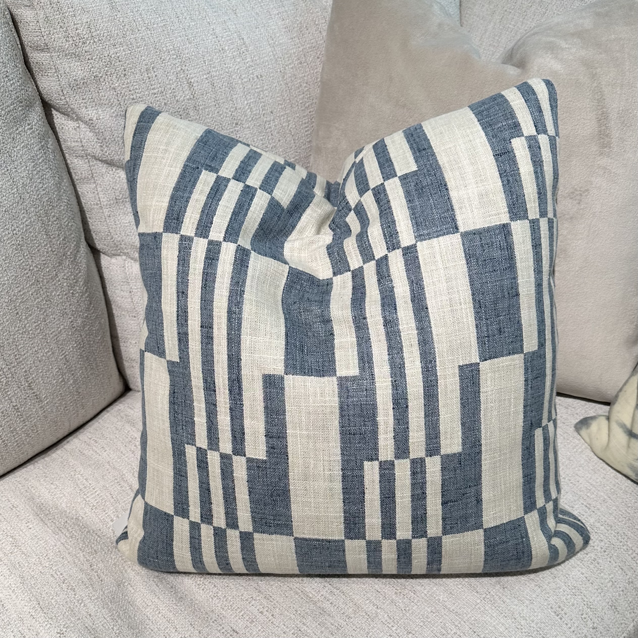 Blue upholstery fabric