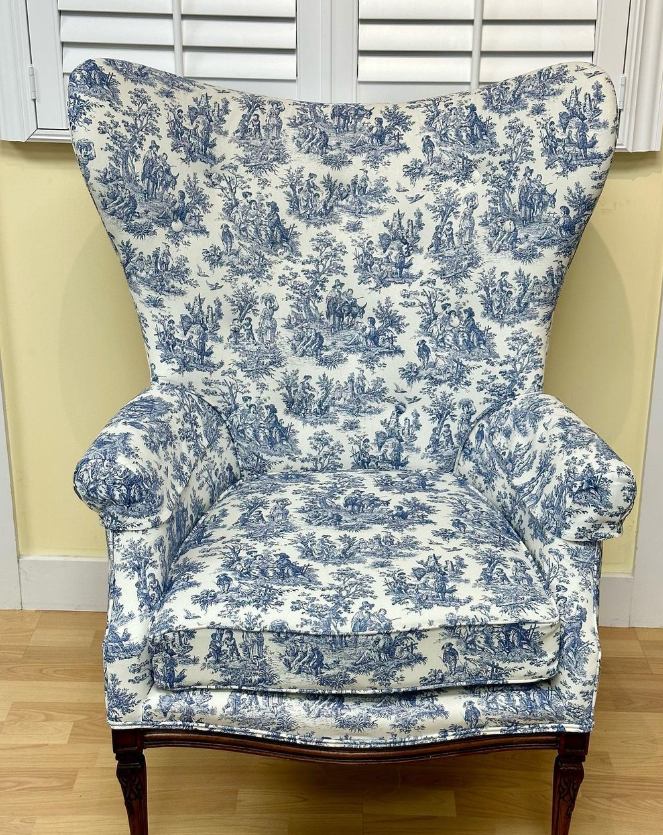 Blue upholstery fabric