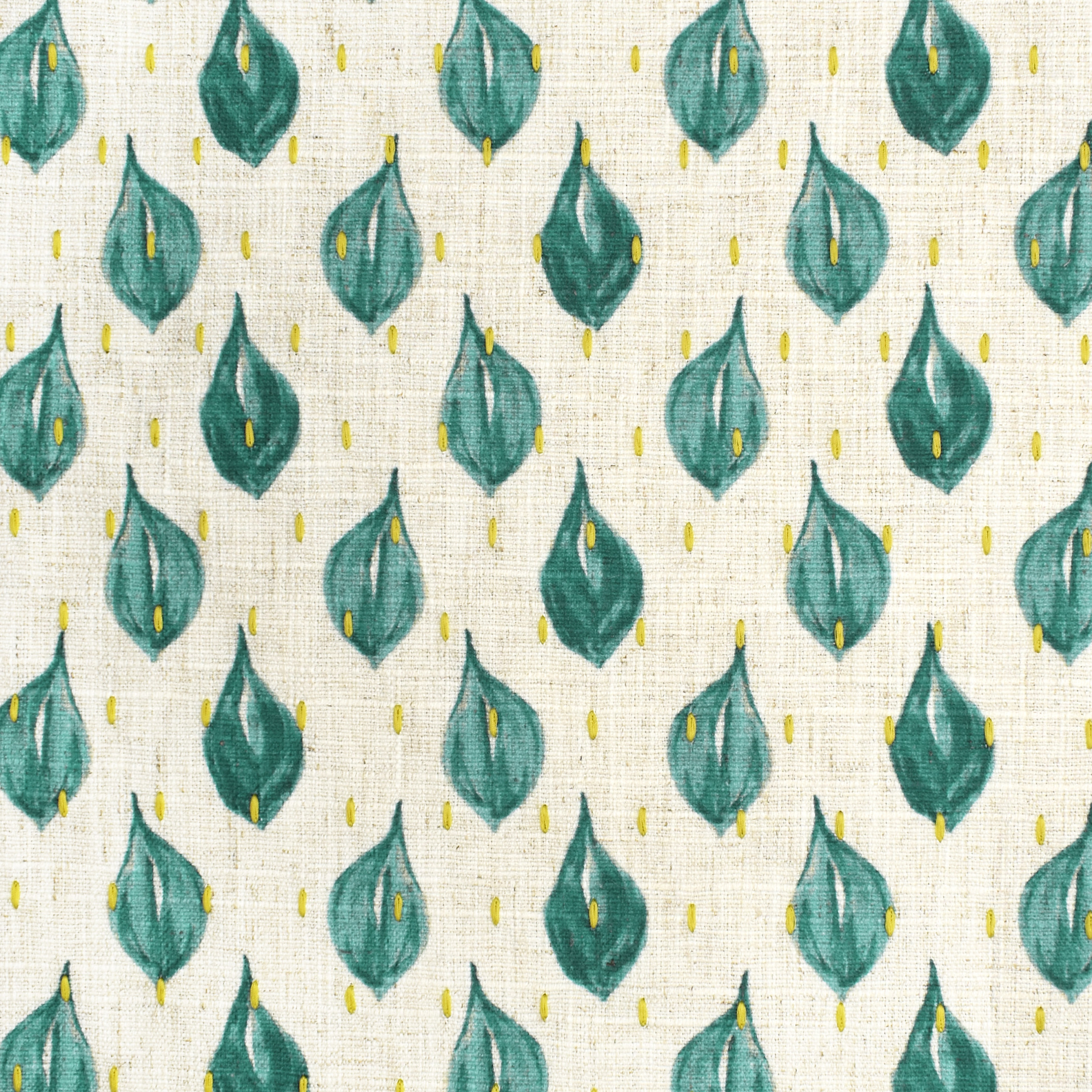 Teal upholstery fabric