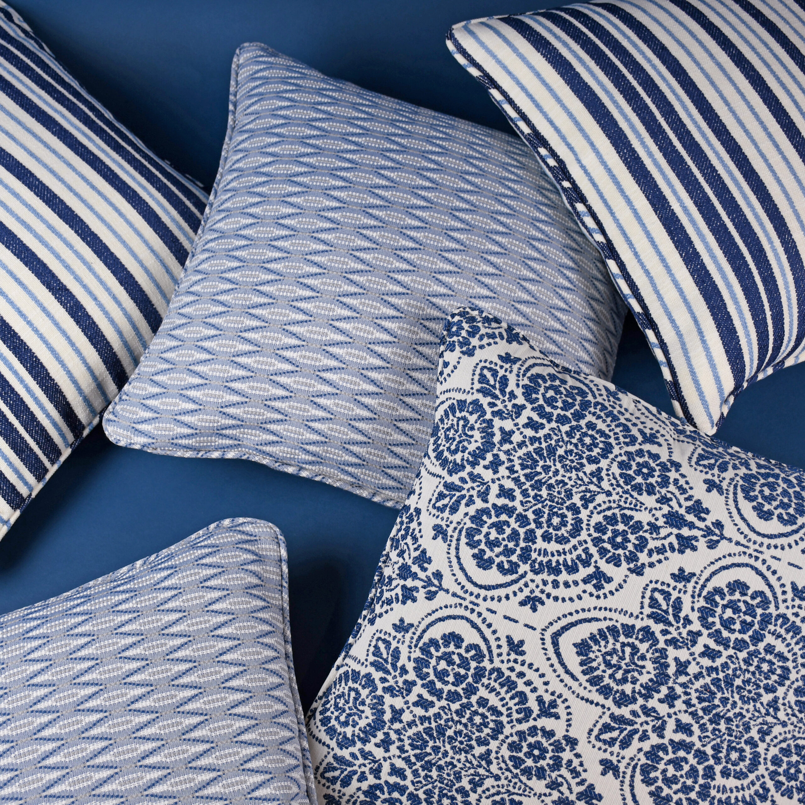 Blue upholstery fabric