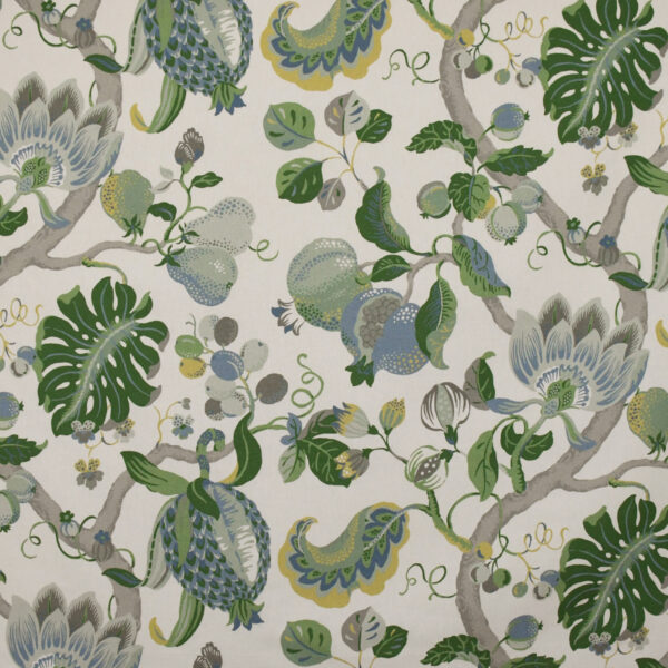Green upholstery fabric
