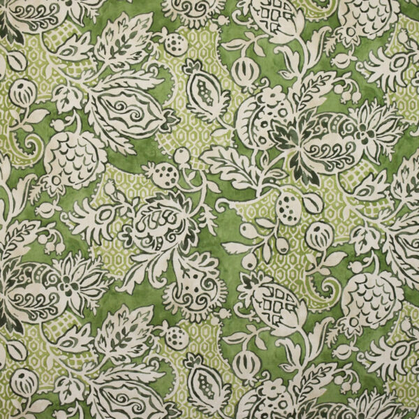 Green upholstery fabric