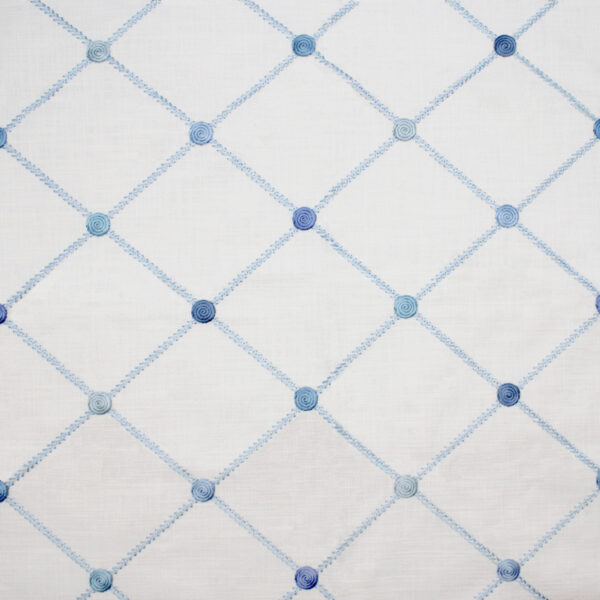 Greenhouse Fabrics S5073 Porcelain Blue upholstery fabric swatch for sample-first furniture planning