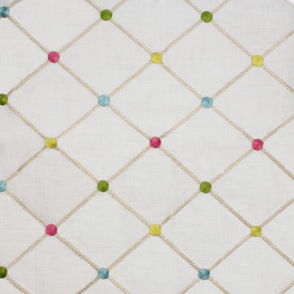 Greenhouse Fabrics S5109 Birthday Cake upholstery fabric swatch for sample-first furniture planning