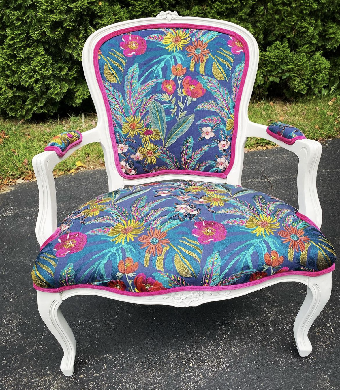Blue upholstery fabric