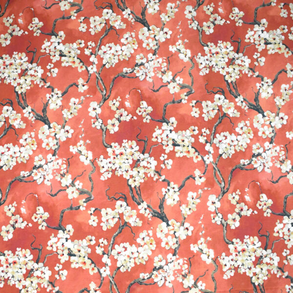 Orange upholstery fabric