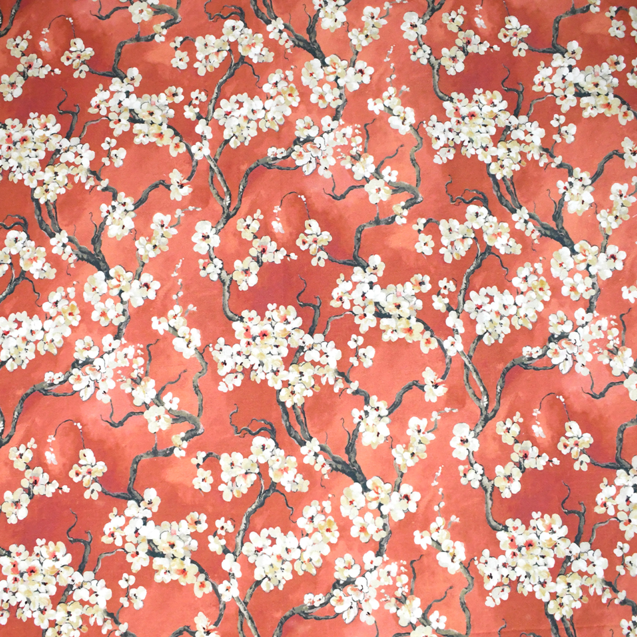 Orange upholstery fabric