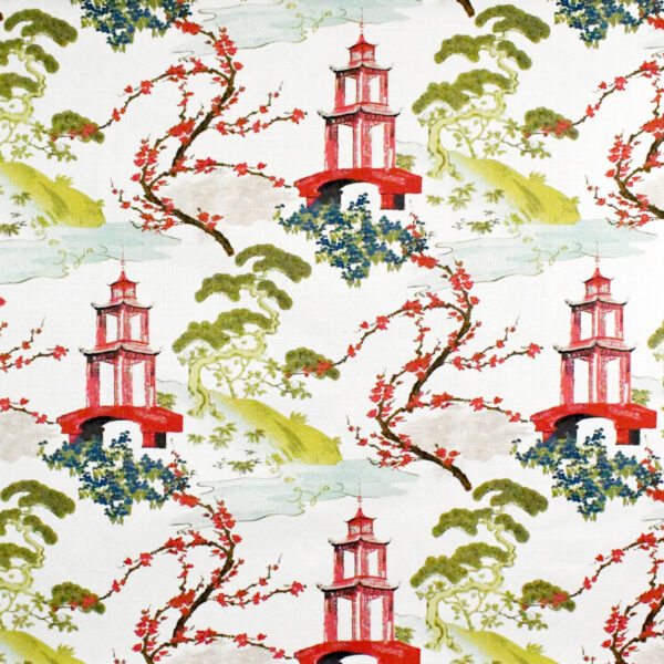 Red upholstery fabric
