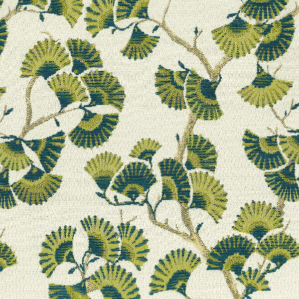 Green upholstery fabric