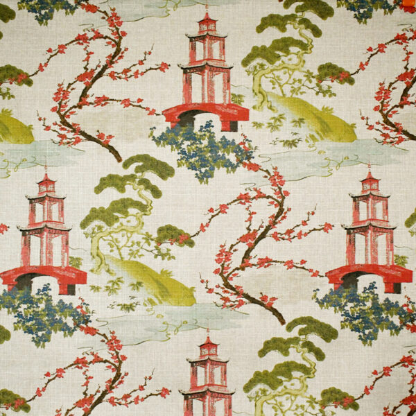 Red upholstery fabric
