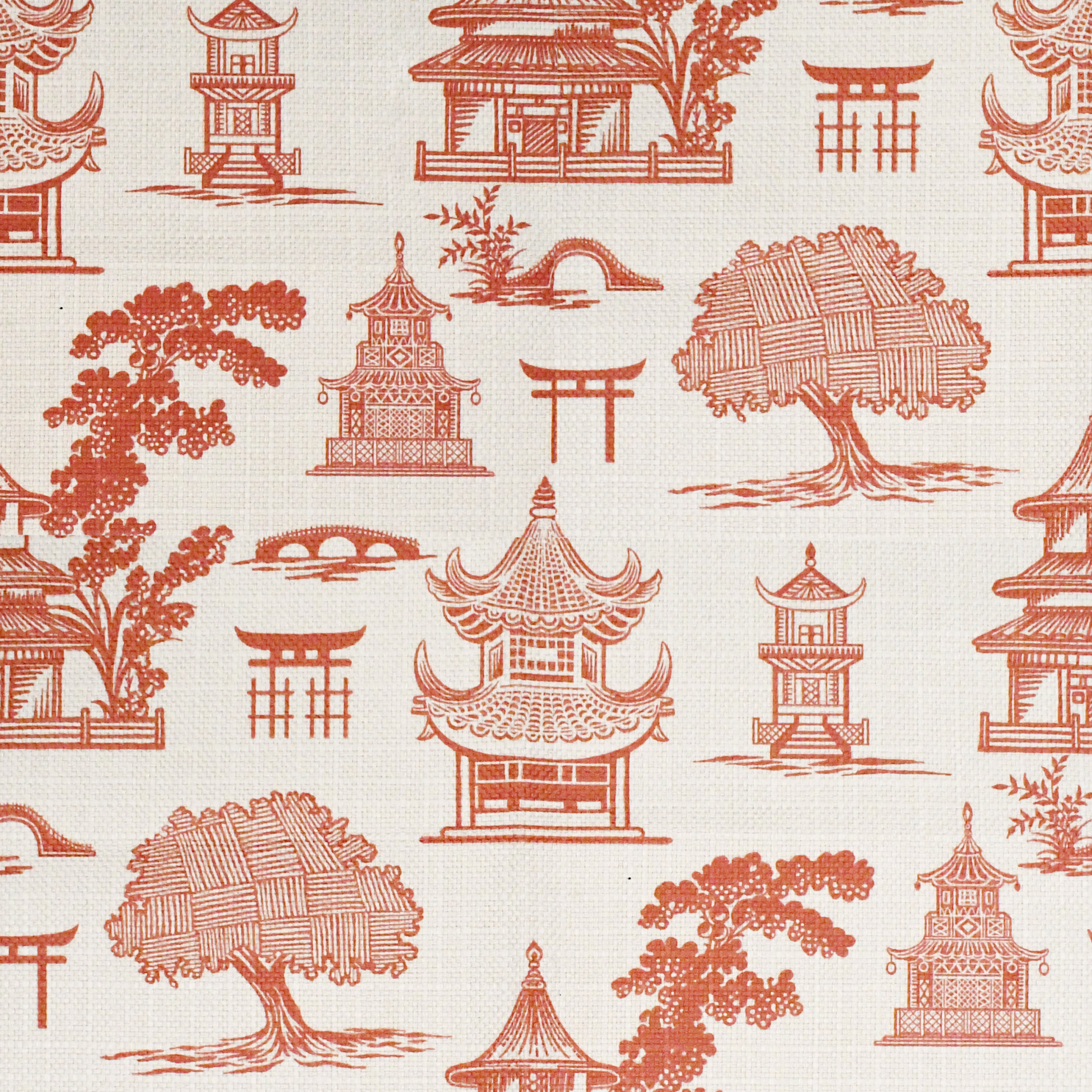 Orange upholstery fabric