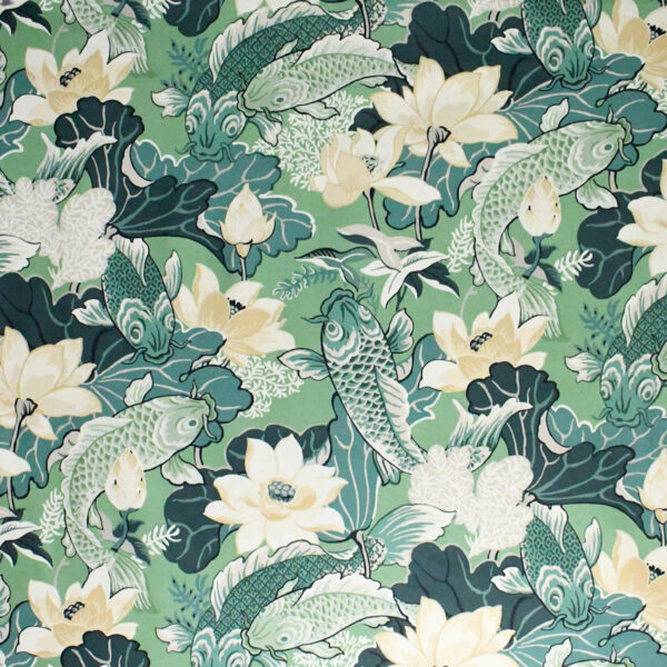 Green upholstery fabric