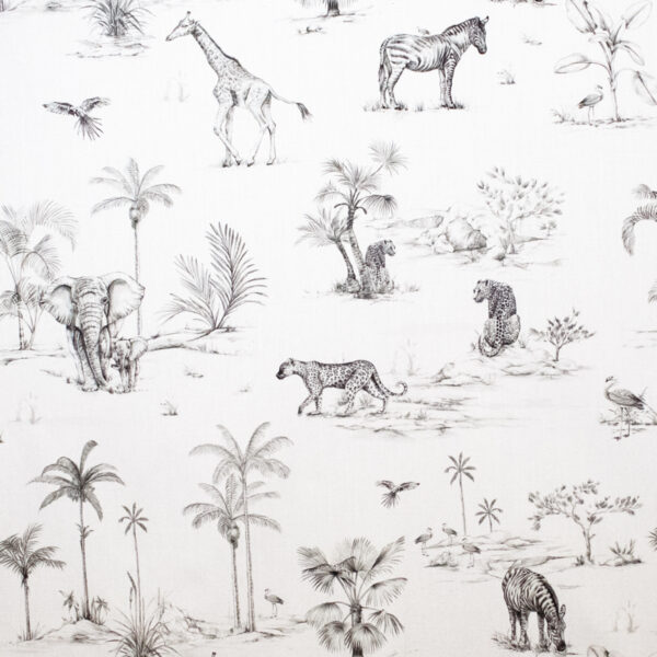 Greenhouse Fabrics S5483 Ivory/Ebony upholstery fabric swatch for sample-first furniture planning