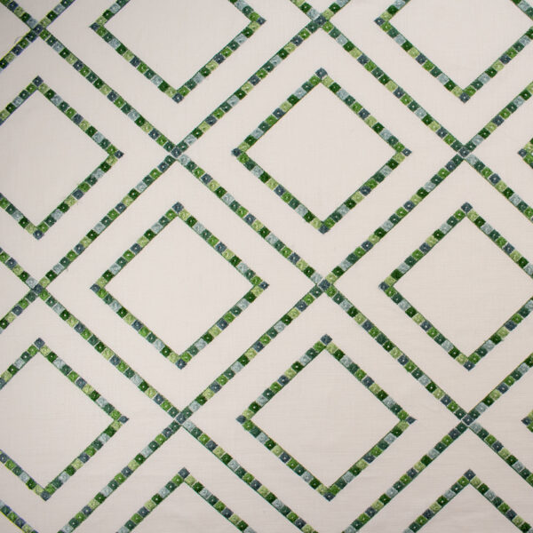 Green upholstery fabric