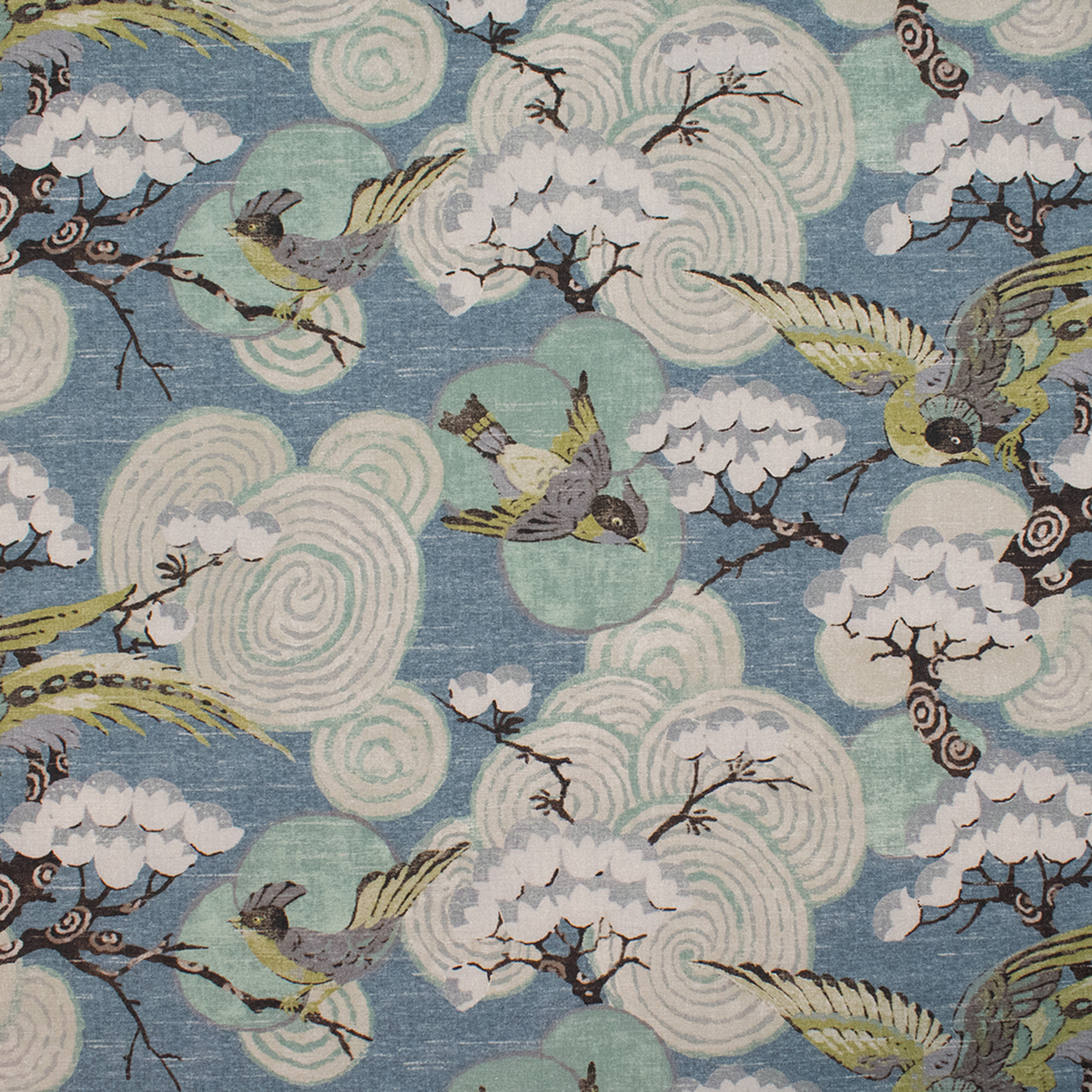 Teal upholstery fabric