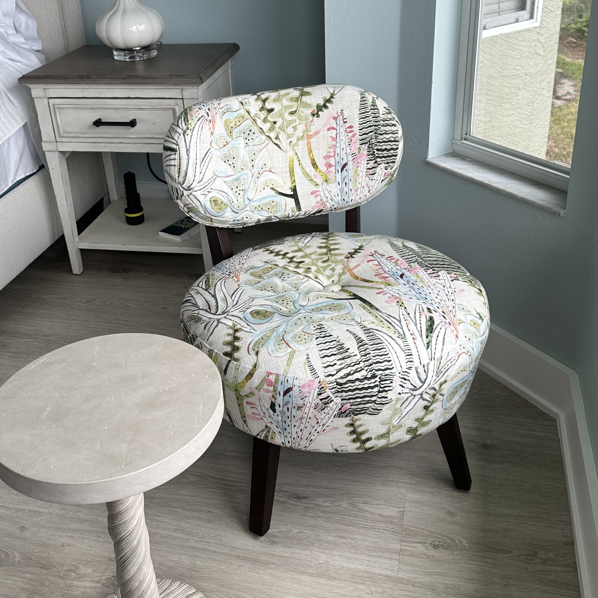 Blue upholstery fabric