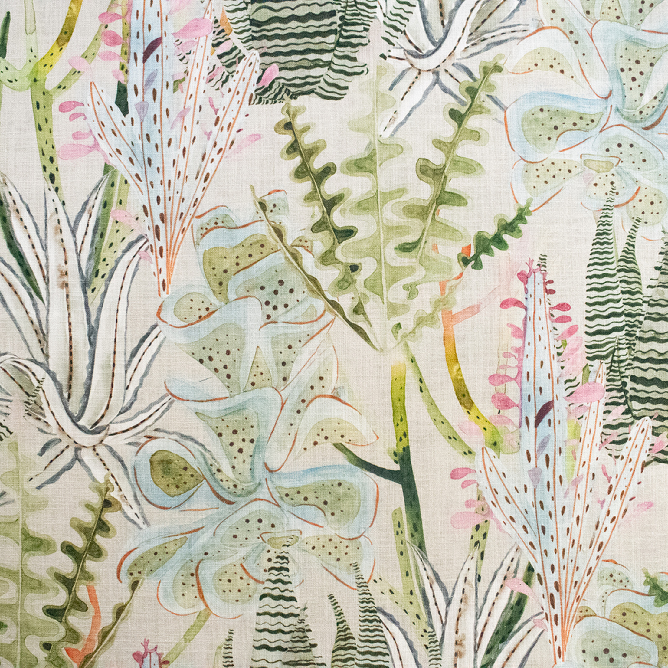 Green upholstery fabric